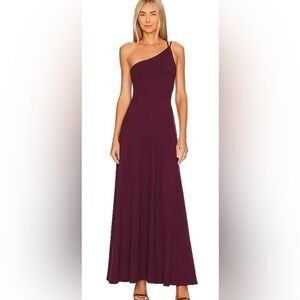 Susana Monaco Port Wine Double Strap Jersey Maxi Long Dress Size Large NWT